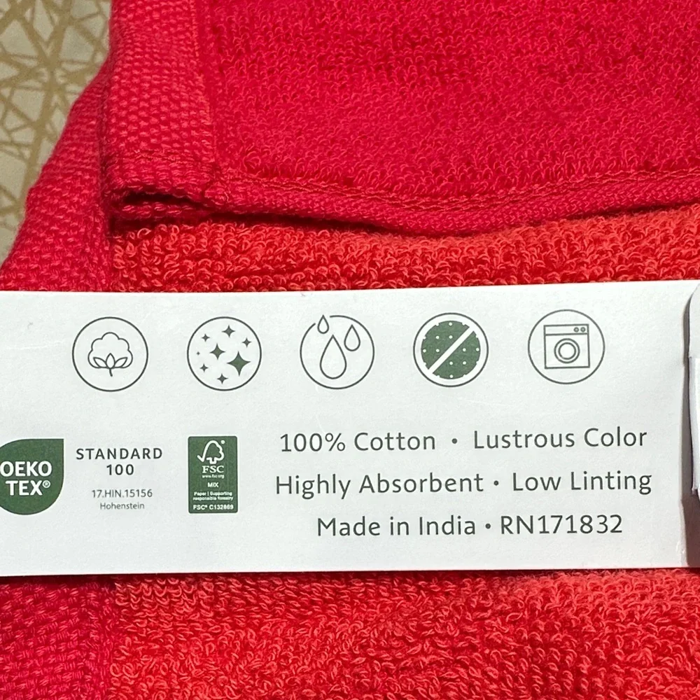 Lacoste Red Bath Towel